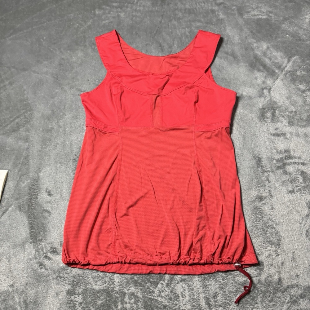 Lululemon Red Athletica Tank Top Size 4 Sweat Wicking Cinch String Tanktop